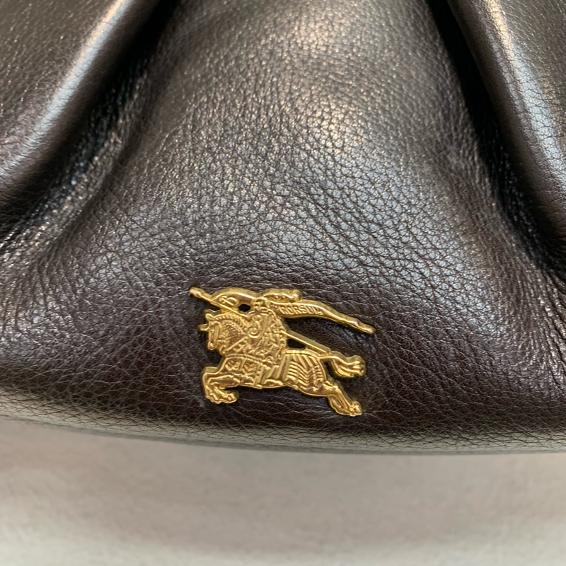 Burberry 巴寶莉啡色牛皮手拎袋-11