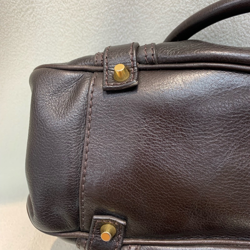 Burberry 巴寶莉啡色牛皮手拎袋-17