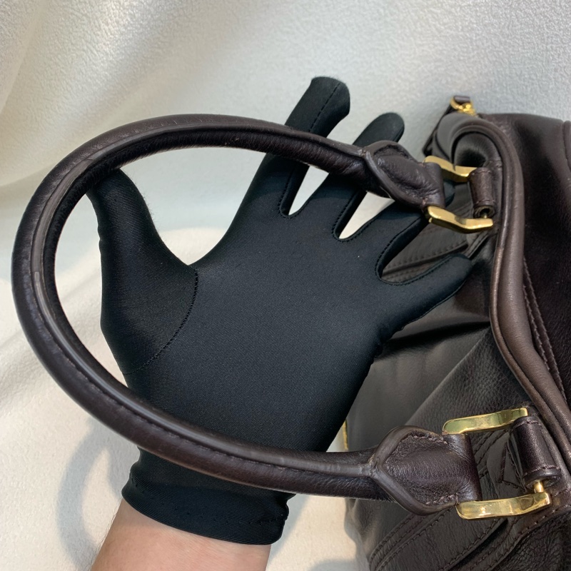 Burberry 巴寶莉啡色牛皮手拎袋-24