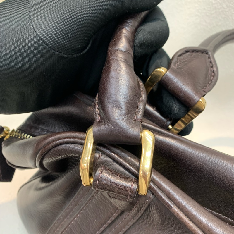 Burberry 巴寶莉啡色牛皮手拎袋-27