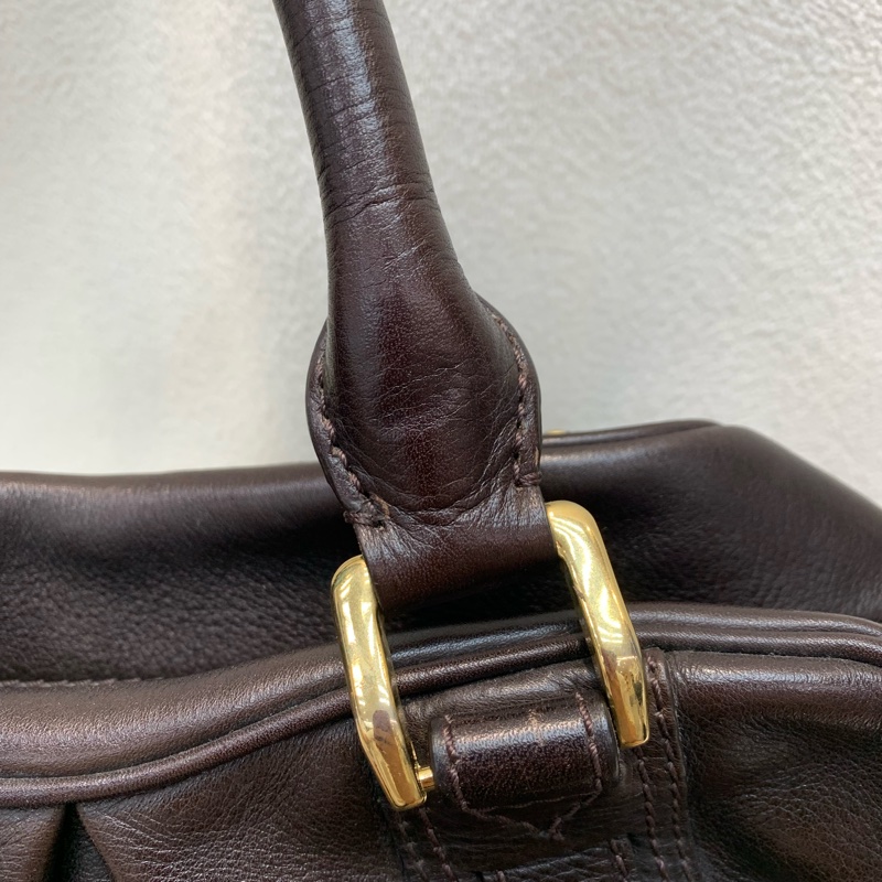 Burberry 巴寶莉啡色牛皮手拎袋-29