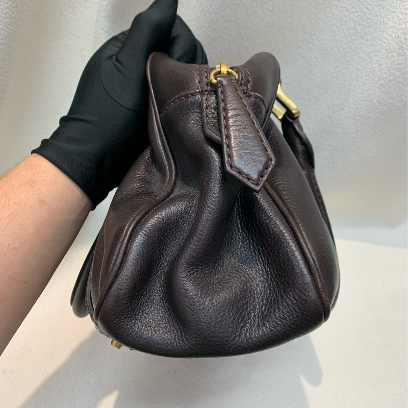 Burberry 巴寶莉啡色牛皮手拎袋-37
