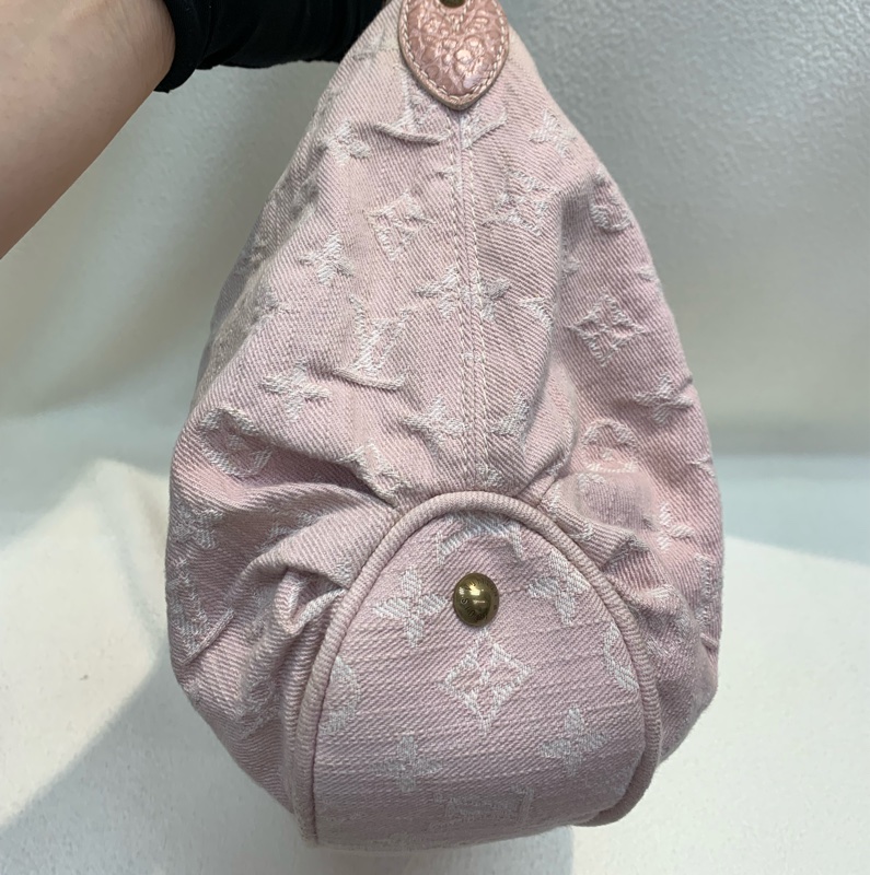 Louis Vuitton LV 路易威登粉紅色牛仔丹寧斜孭袋-1