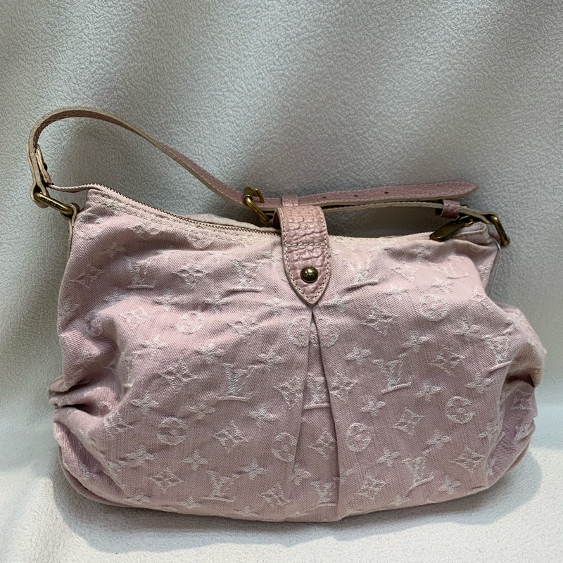 Louis Vuitton LV 路易威登粉紅色牛仔丹寧斜孭袋-2