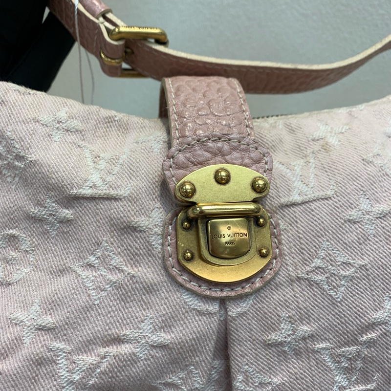Louis Vuitton LV 路易威登粉紅色牛仔丹寧斜孭袋-7