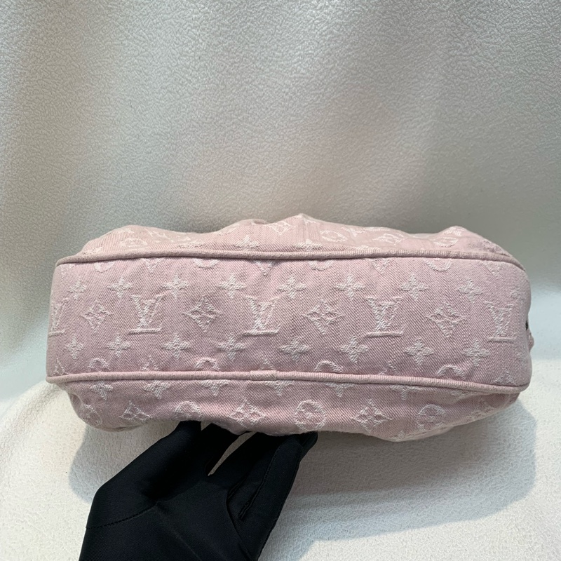 Louis Vuitton LV 路易威登粉紅色牛仔丹寧斜孭袋-13