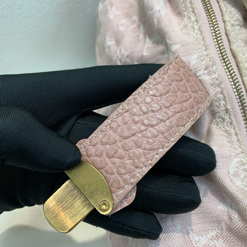 Louis Vuitton LV 路易威登粉紅色牛仔丹寧斜孭袋-23