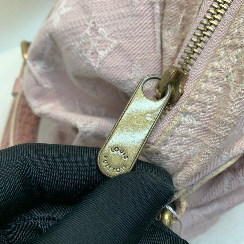 Louis Vuitton LV 路易威登粉紅色牛仔丹寧斜孭袋-33