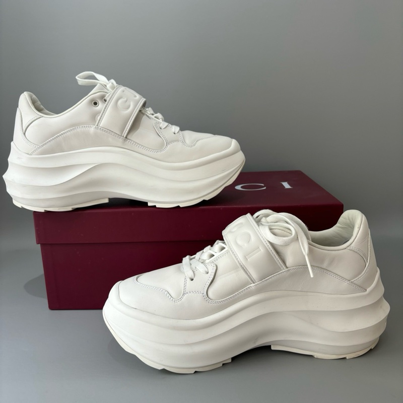 Gucci/古馳 Wave白色厚底老爹鞋,運動休閒鞋,尺碼:39碼,偏大-5