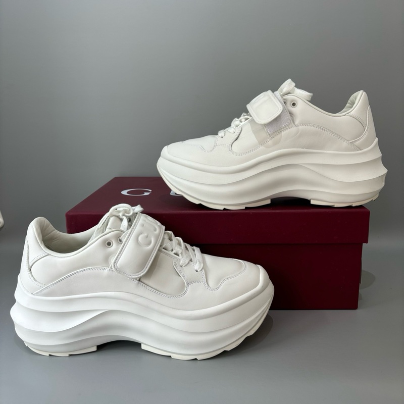 Gucci/古馳 Wave白色厚底老爹鞋,運動休閒鞋,尺碼:39碼,偏大-6