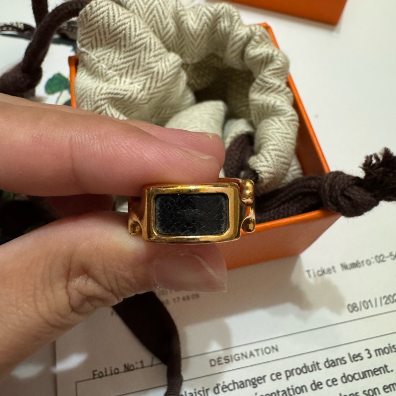 hermes olympe戒指s號金色-4