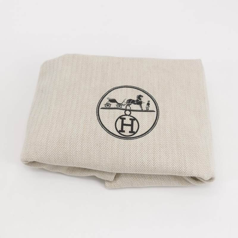 Hermes Herbag31狂躁的新娘馬鞍釘鎖扣單肩包帆布Hunter牛皮銀扣棕色淺米色Z刻-8