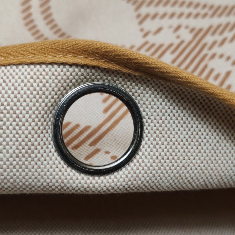 Hermes Herbag31狂躁的新娘馬鞍釘鎖扣單肩包帆布Hunter牛皮銀扣棕色淺米色Z刻-13