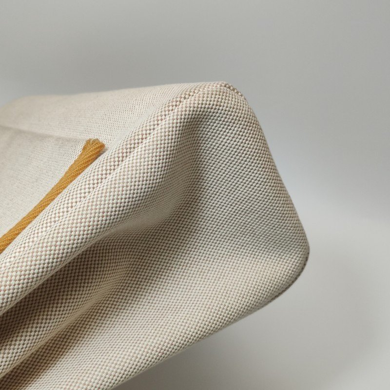 Hermes Herbag31狂躁的新娘馬鞍釘鎖扣單肩包帆布Hunter牛皮銀扣棕色淺米色Z刻-20