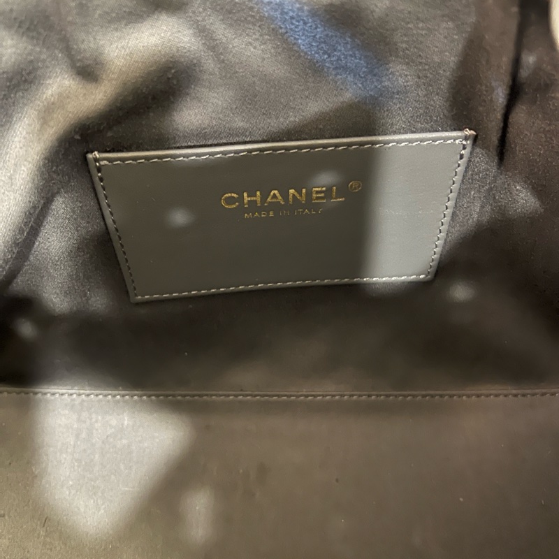 CHANEL香奈兒 25 Hobo bag (灰/金) (粒面/金灰雙色鏈帶)-10