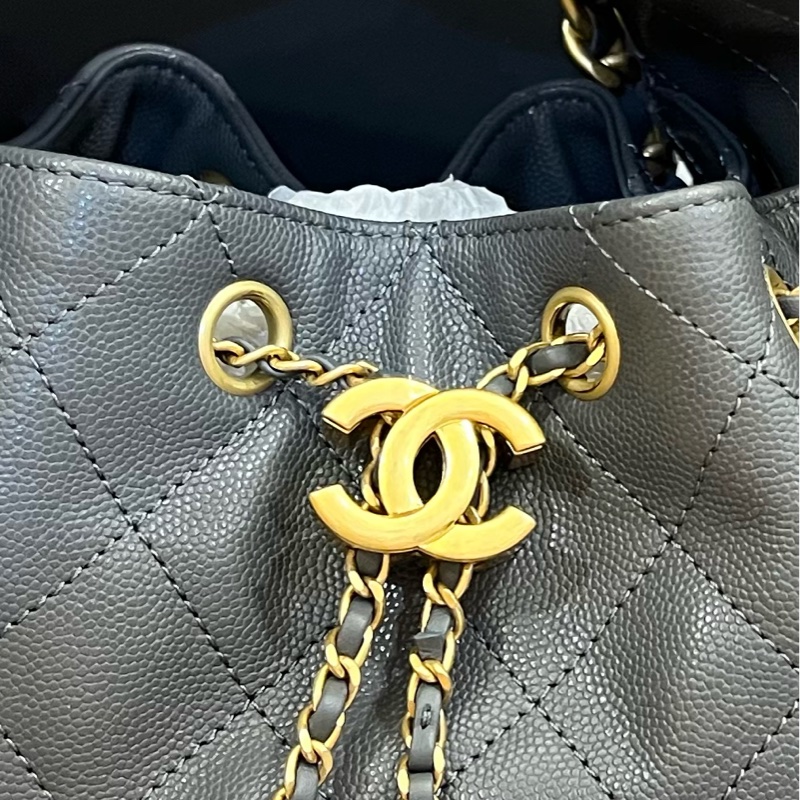 CHANEL香奈兒 25 Hobo bag (灰/金) (粒面/金灰雙色鏈帶)-13
