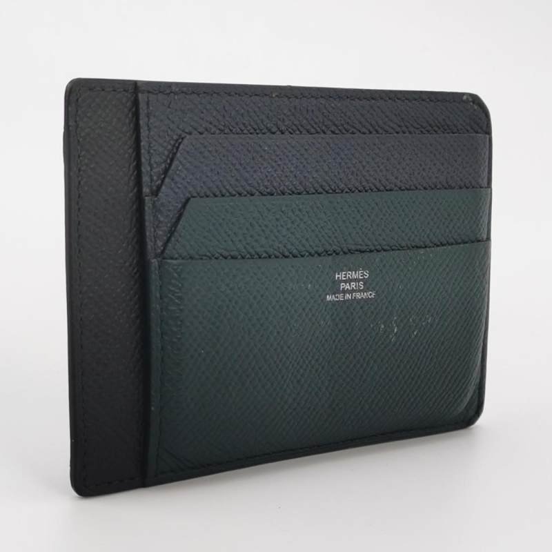 Hermes City 4CC卡包Epsom牛皮89黑色2Z午夜藍6O松柏綠D刻-2