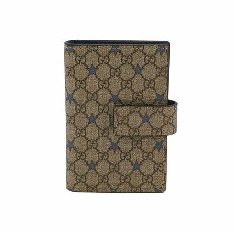 Gucci 雙G老花五角星印花按扣卡包