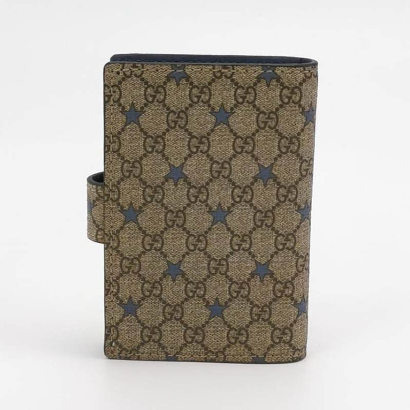 Gucci 雙G老花五角星印花按扣卡包-3