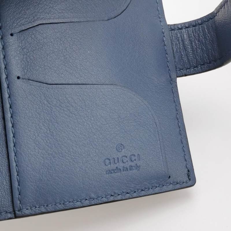 Gucci 雙G老花五角星印花按扣卡包-6