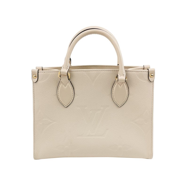 Louis Vuitton (LV) Onthego小號牛皮壓花老花手提包晶片款-0