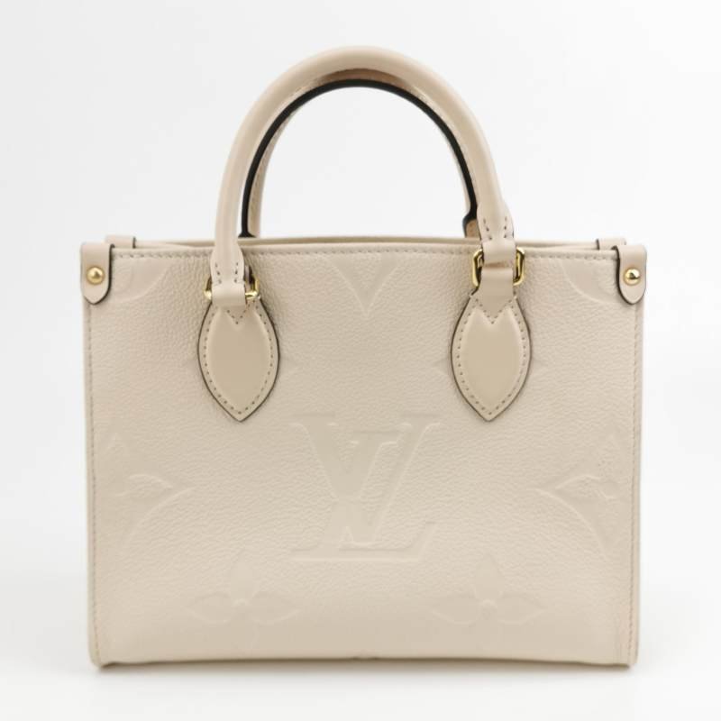 Louis Vuitton (LV) Onthego小號牛皮壓花老花手提包晶片款-4
