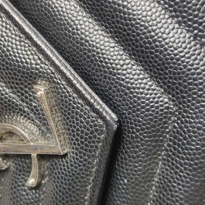 Saint Laurent Envelope牛皮V紋絎縫YSL標誌斜背包肩背包-17