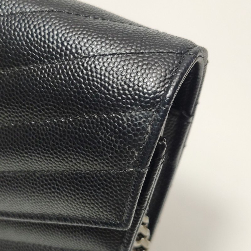 Saint Laurent Envelope牛皮V紋絎縫YSL標誌斜背包肩背包-19