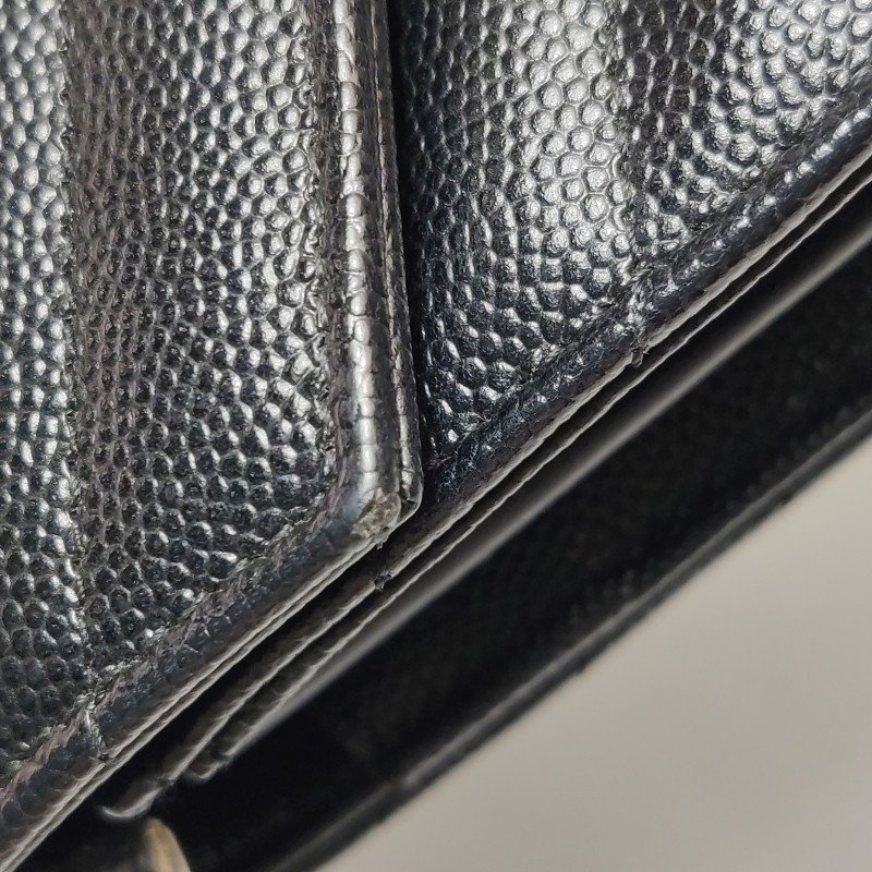 Saint Laurent Envelope牛皮V紋絎縫YSL標誌斜背包肩背包-22