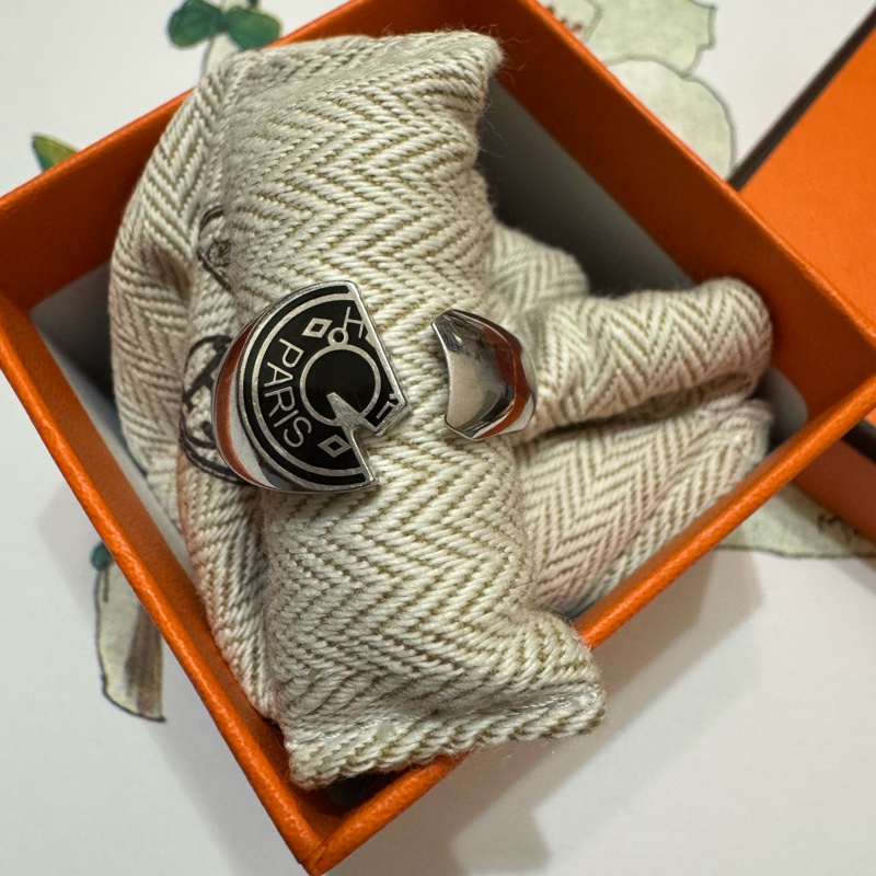 hermes 馬頭戒黑色-5