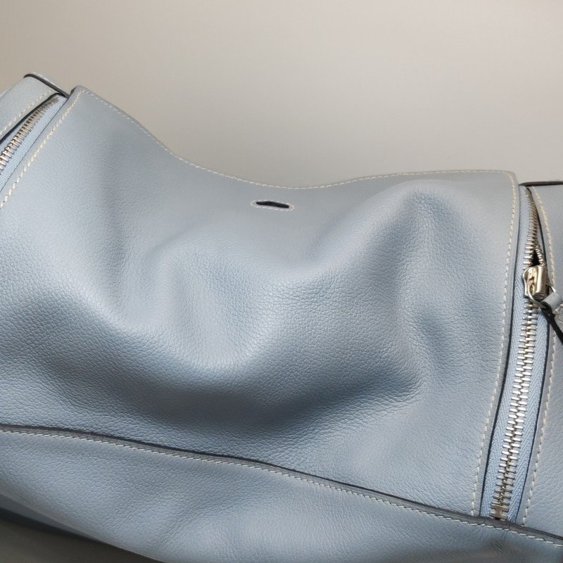 Hermes Lindy34旋扣單肩包Evercolor牛皮銀扣8U冰川藍T刻-18