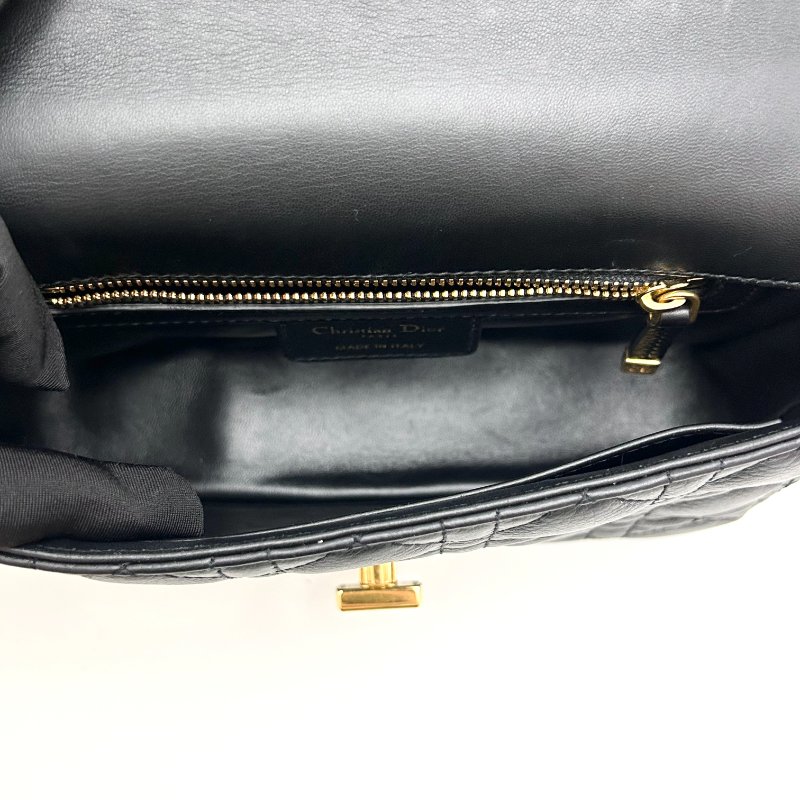 DIOR 黑金Caro小號肩背斜背包 20*13*6 98新配件塵袋購證-6