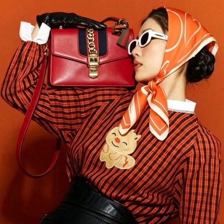 GUCCI古馳Sylvie紅色賽爾維亞全皮中號👹㊗️