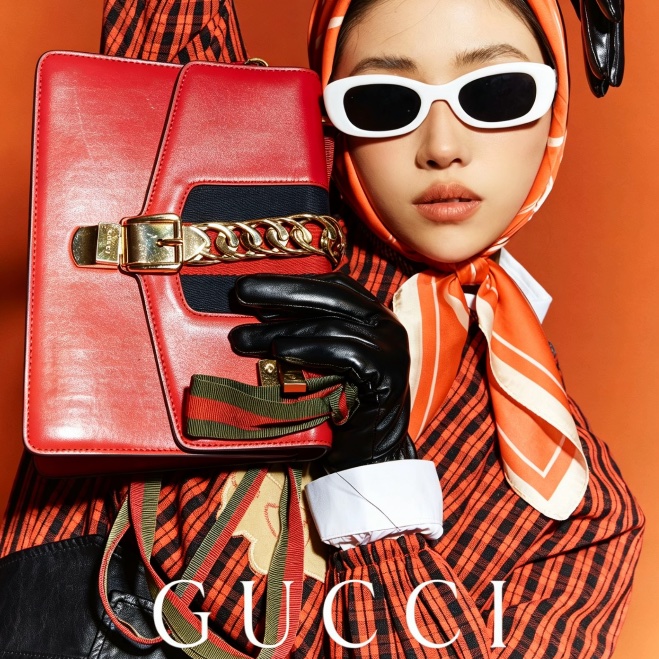 GUCCI古馳Sylvie紅色賽爾維亞全皮中號👹㊗️-6