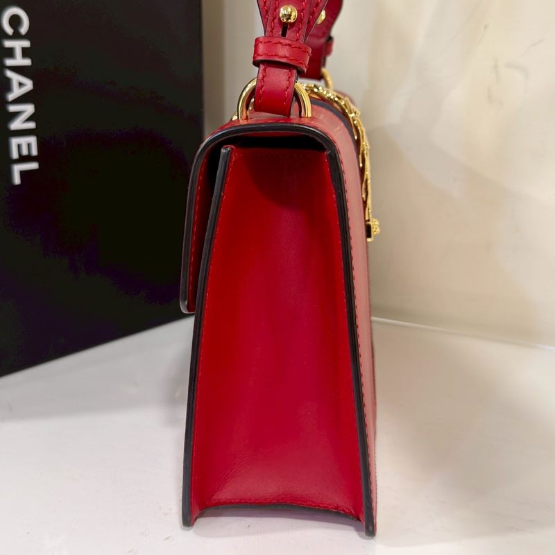 GUCCI古馳Sylvie紅色賽爾維亞全皮中號👹㊗️-11