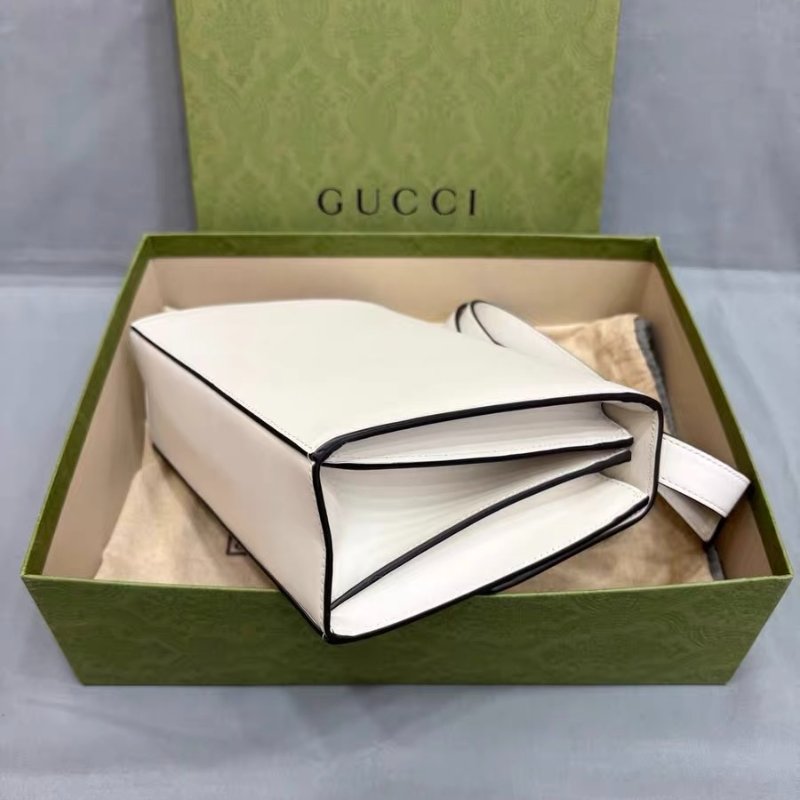 ️Gucci zumi小號 白色牛皮肩背斜背包 24*17*7cm 99新配件塵袋盒子-2