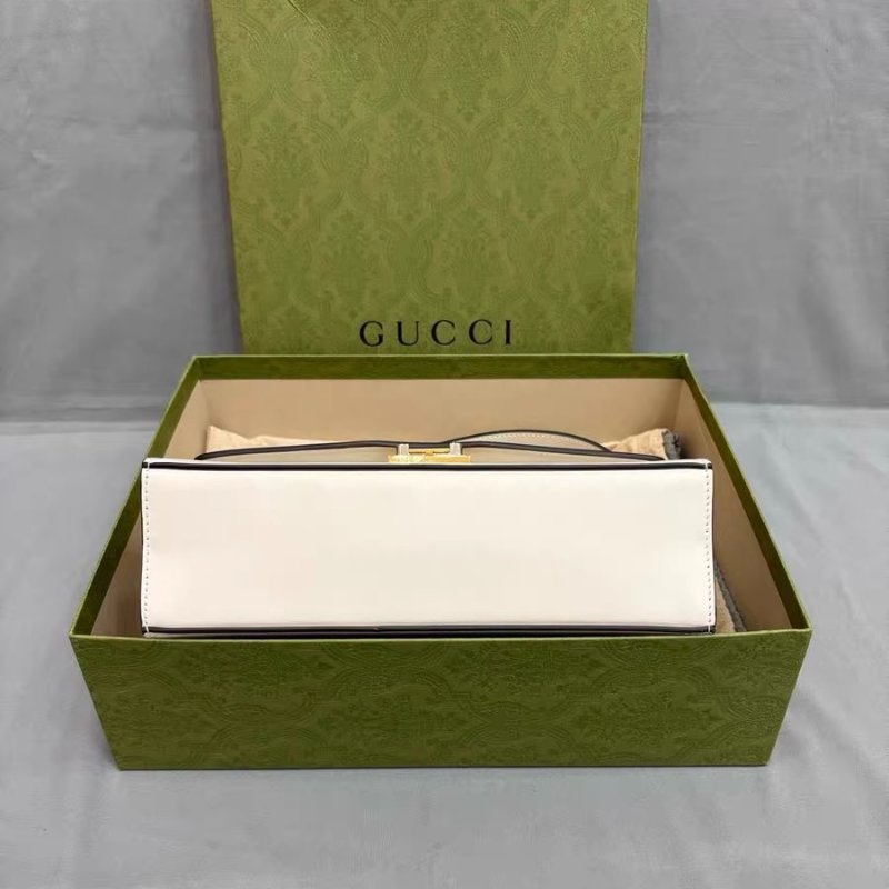 ️Gucci zumi小號 白色牛皮肩背斜背包 24*17*7cm 99新配件塵袋盒子-4