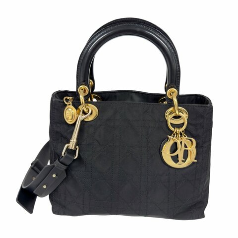 DIOR *自加帶＞送無品牌肩帶* 中古 Lady Dior 2用袋