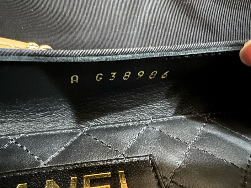 香奈兒 (CHANEL) 36C 碼 芭蕾舞鞋 帆布/皮革 黑色 淺金色五金-14