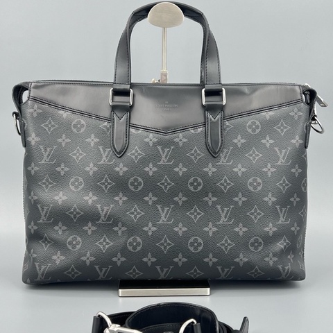 Louis Vuitton 路易威登  黑老花黑武士手提公文斜挎包 38*28