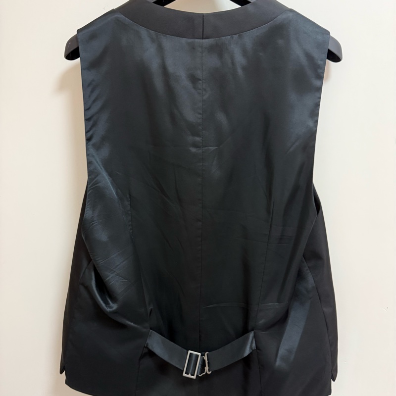 Prada black re-nylon logo vest 48 馬甲-2