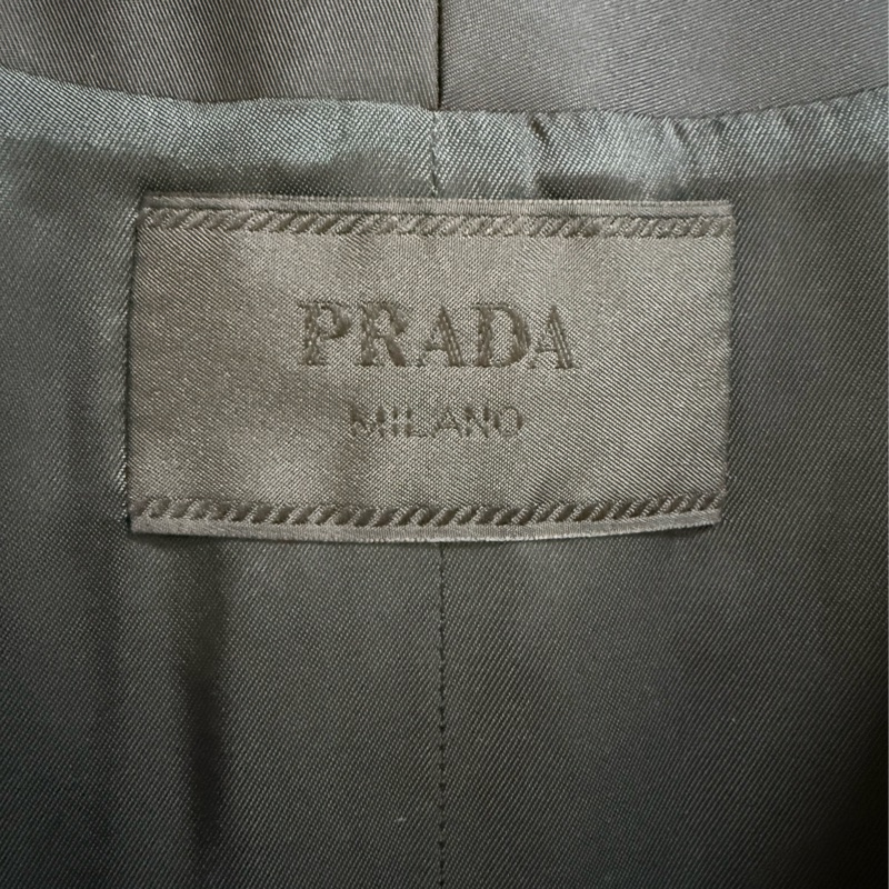Prada black re-nylon logo vest 48 馬甲-4