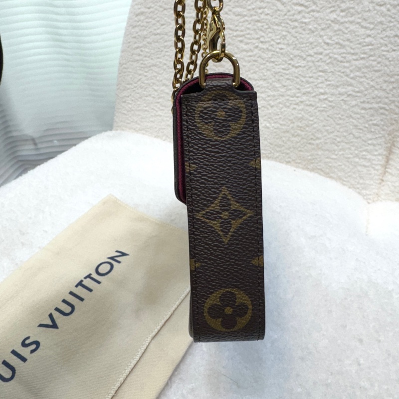 路易威登LV老花Felicie Pochette斜背三合一鏈條包M81896 經典必入超高CP值-8