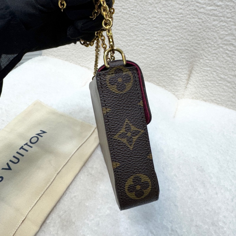 路易威登LV老花Felicie Pochette斜背三合一鏈條包M81896 經典必入超高CP值-9