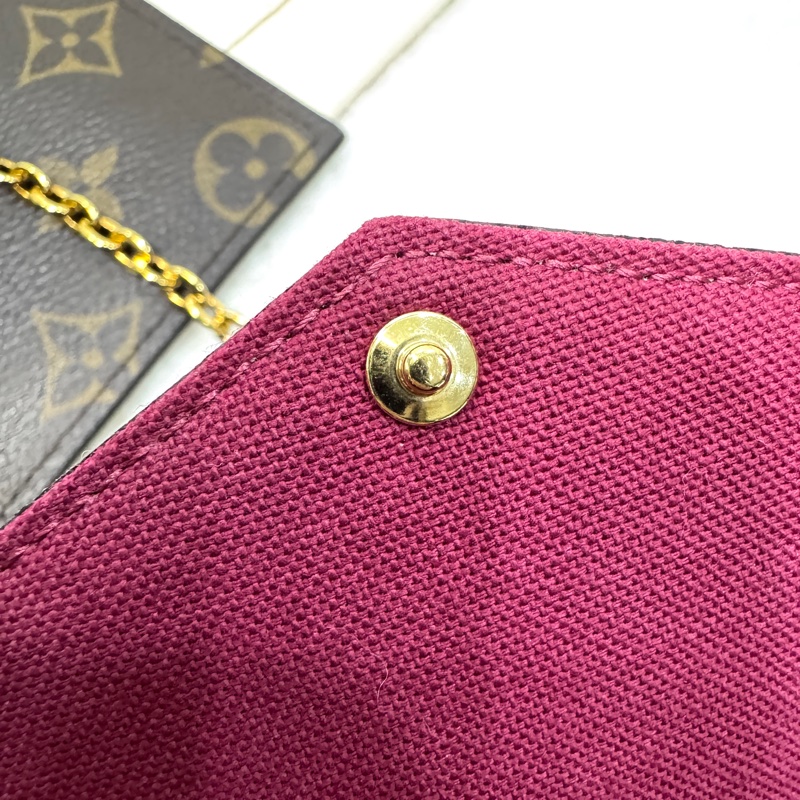 路易威登LV老花Felicie Pochette斜背三合一鏈條包M81896 經典必入超高CP值-23