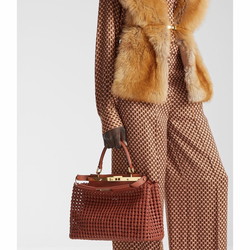 Fendi 女士 Peekaboo 中號單肩包均碼碼中號、33cm*12cm*26cm-2