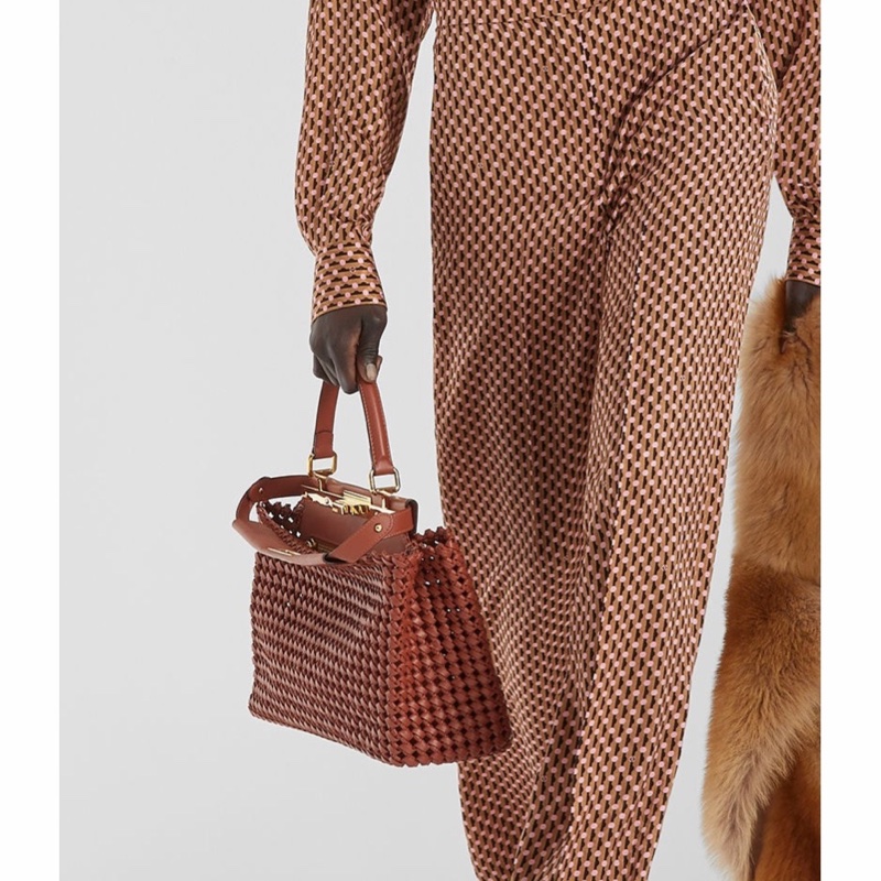 Fendi 女士 Peekaboo 中號單肩包均碼碼中號、33cm*12cm*26cm-6