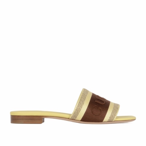 Gucci 女士 織帶涼拖鞋37 38 39碼