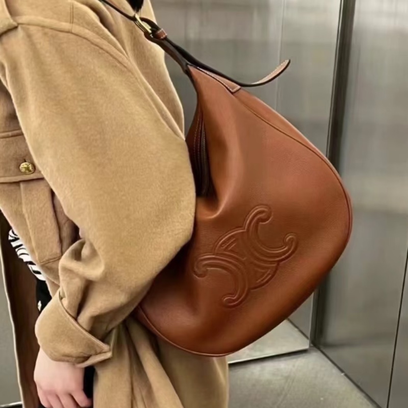 CELINE賽琳焦糖色浮雕凱旋門Heloise Hobo中號現貨-22