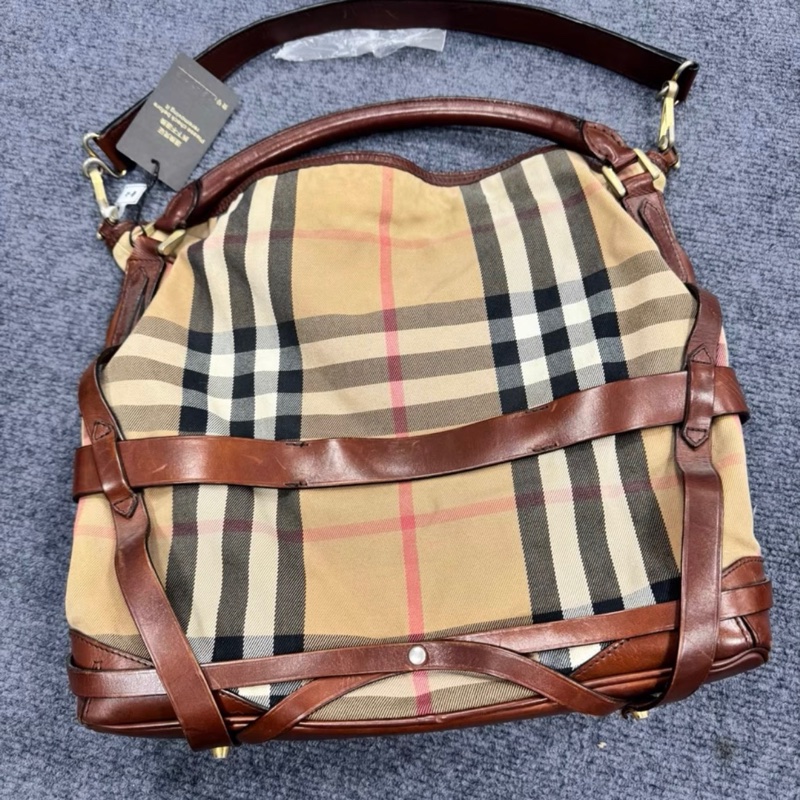 巴寶莉burberry綁帶格紋包-1